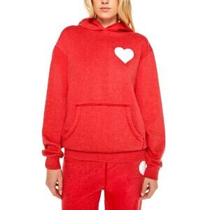 SPRWMN Women's Red Heart Hoodie Size S